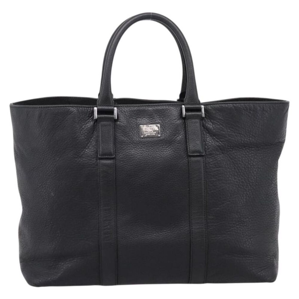 Burberry Black Label Leather Black Leather Tote Bag Bag